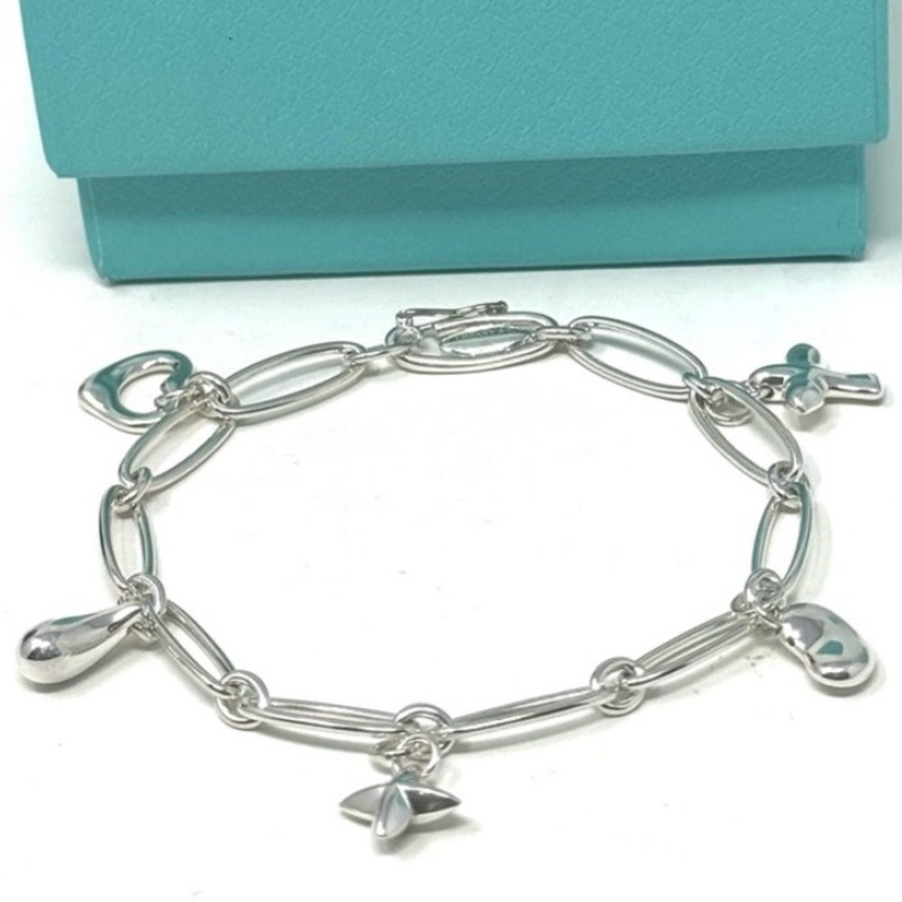 Authentic Tiffany & CO. Elsa Peretti Five mini Charm Bracelet.